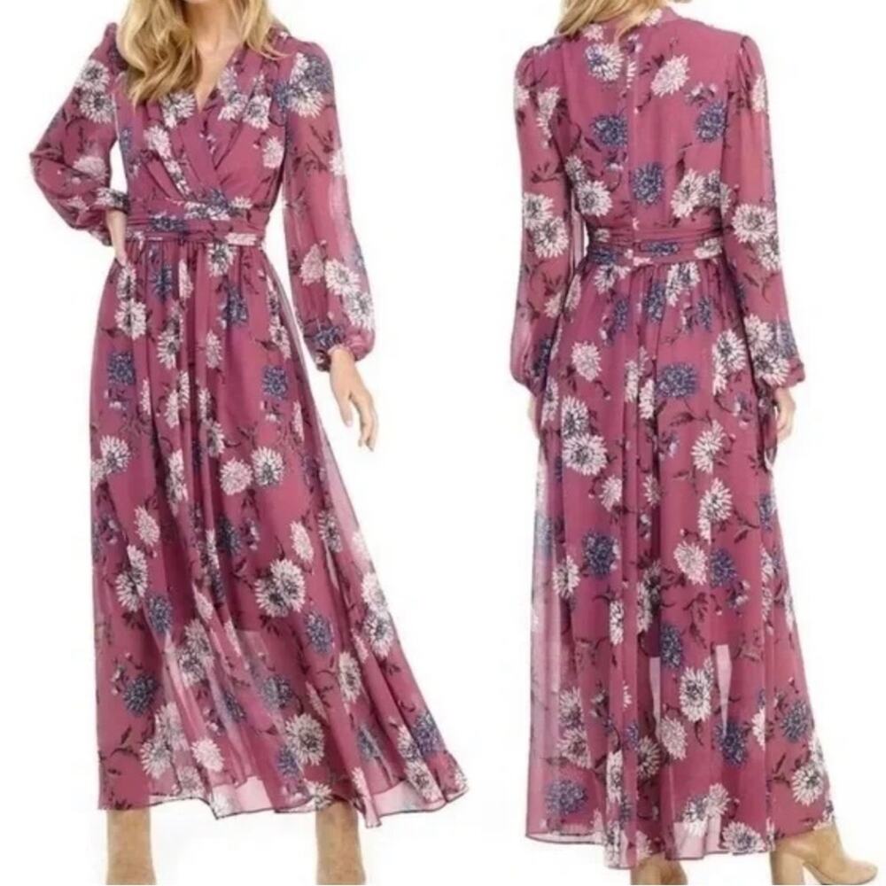 Gal Meets Glam Georgia Chiffon Maxi Dress Size 2